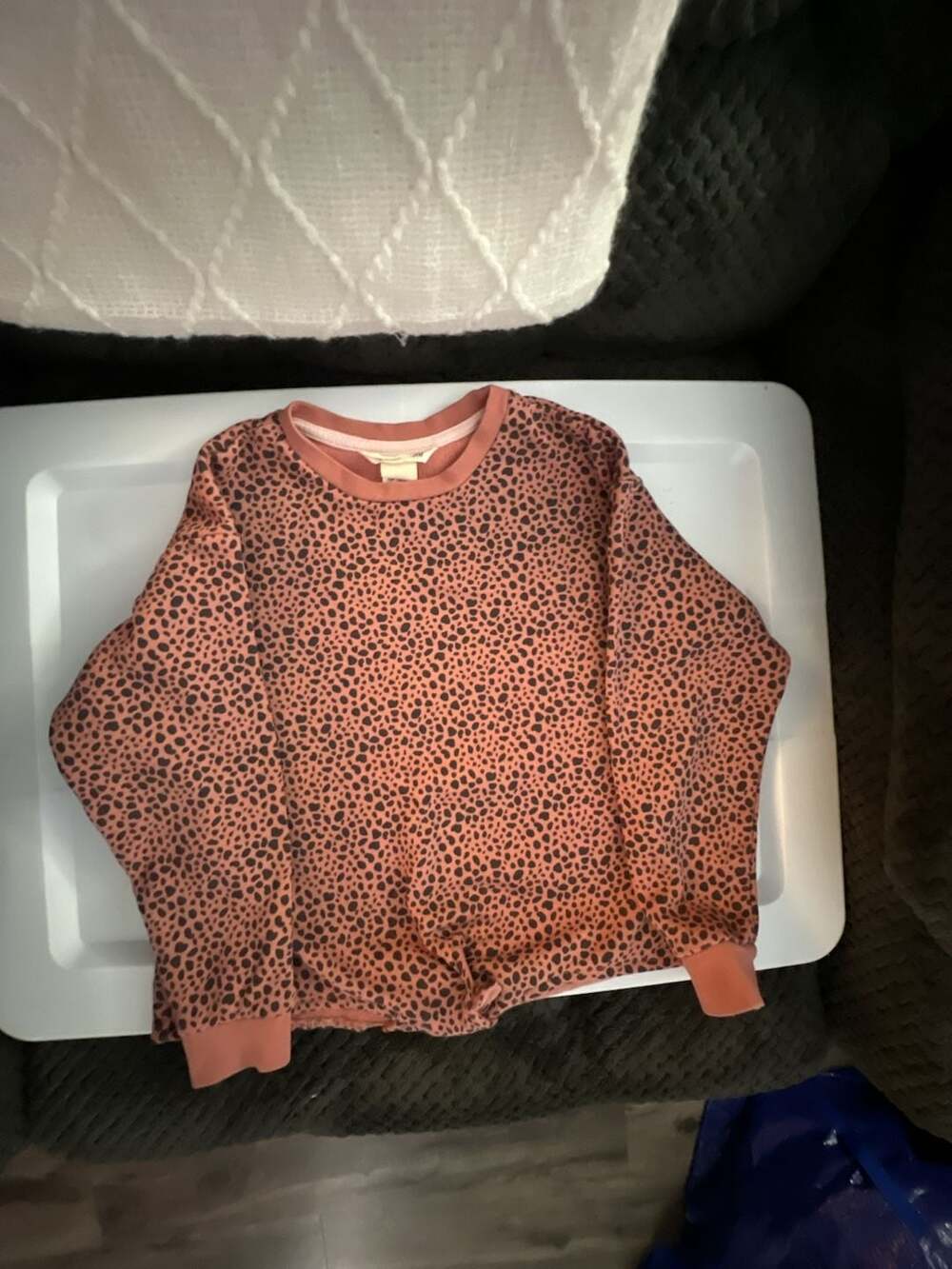 H&M Leopard Print Pullover Sweatshirt
